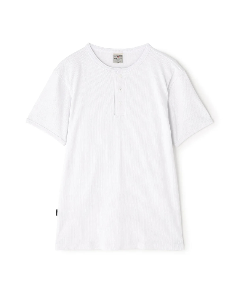 AVIREX�i�A���B���b�N�X�j7835934007 RIB S/S HENLEY NECK T-SHIRT