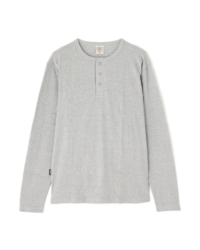 AVIREX�i�A���B���b�N�X�j7834930020 RIB L/S HENLEY NECK T-SHIRT