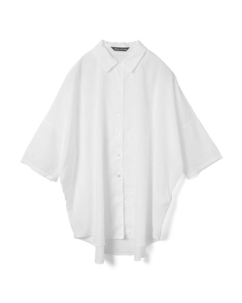 mizuiroind�i�~�Y�C���C���h�j2-230143 half slv wide shirt