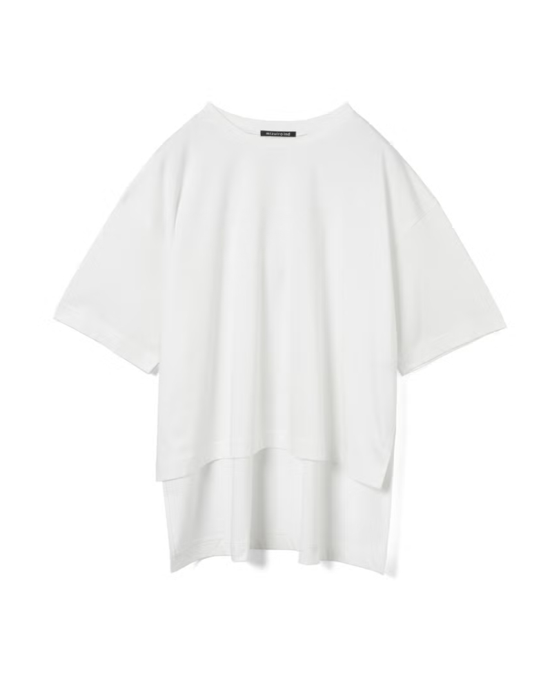 mizuiroind�i�~�Y�C���C���h�j2-210127 side slit wide tunic T shirt