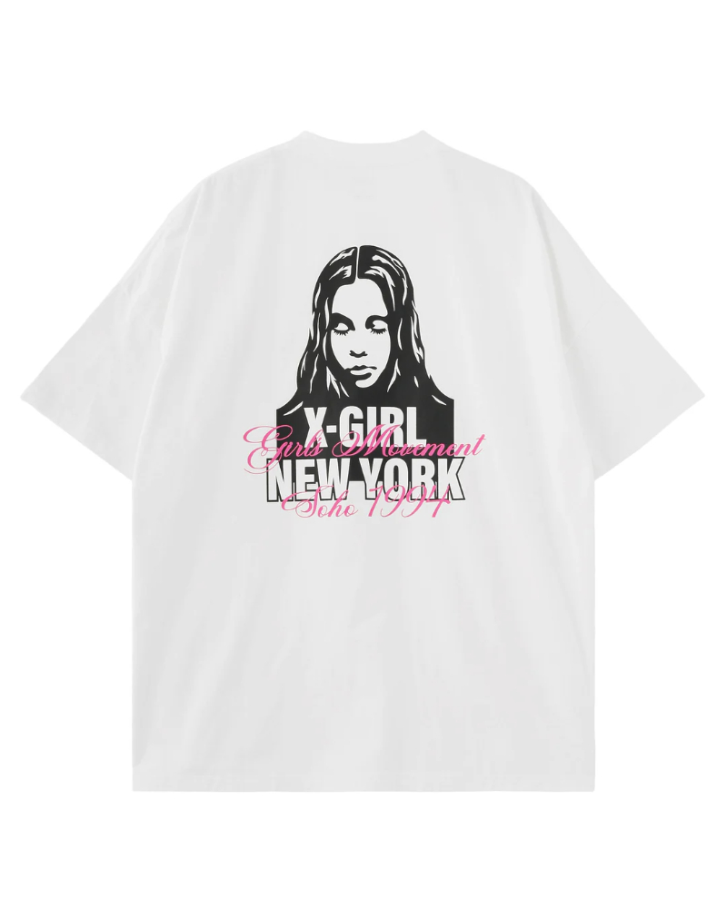 X-girl�i�G�b�N�X�K�[���j105262041010 FACE AND SCRIPT MIX LOGO S/S BIG TEE DRESS