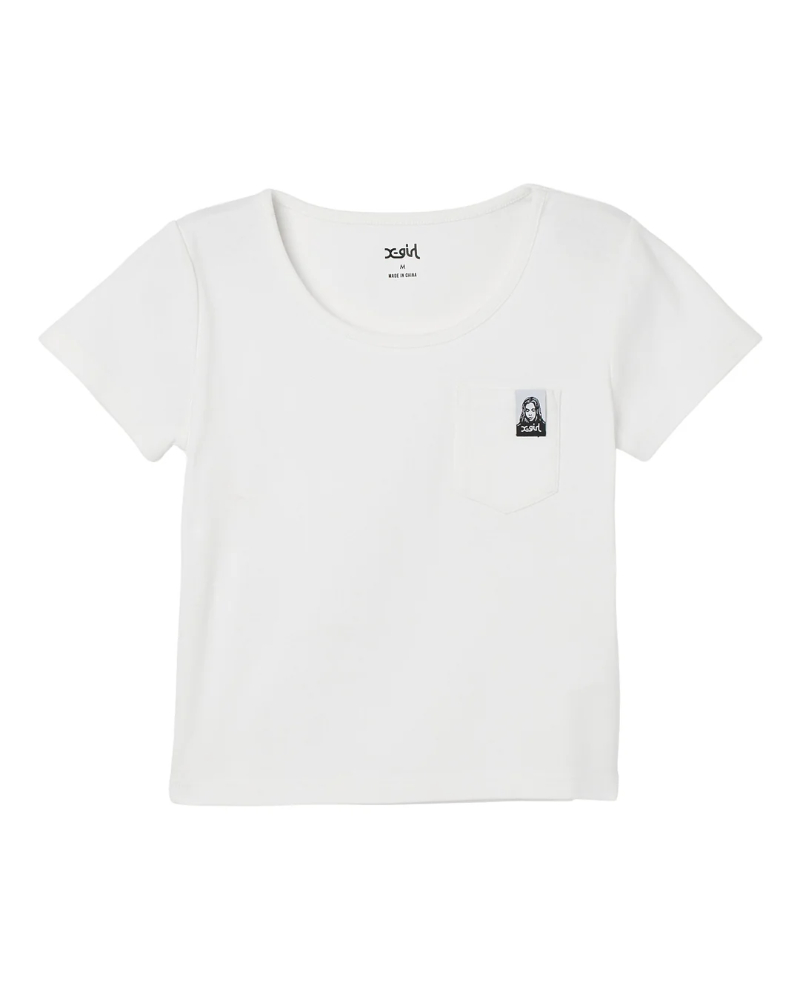 X-girl�i�G�b�N�X�K�[���j105262013002 FACE LABEL S/S BABY TEE