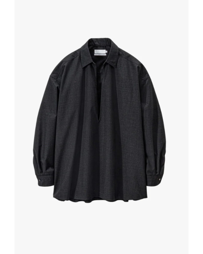 Graphpaper�i�O���t�y�[�p�[) GU261-50320 Fine Wool Heather L/S Skipper Shirt
