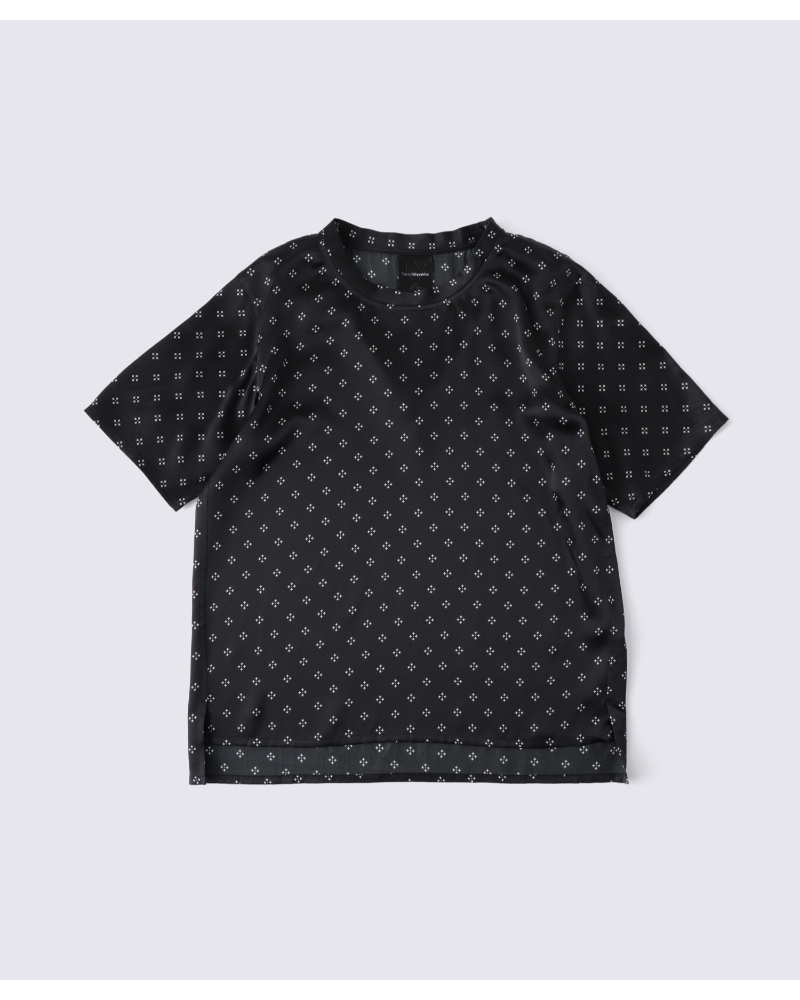  TakahiroMiyashita:FooTokyo�i�^�J�q���~���V�^�F�t�[�g�E�L���E�j226C07PLCPTL829-830 "Silk Satin Pullover T-Shirt" CROSS PATTERN