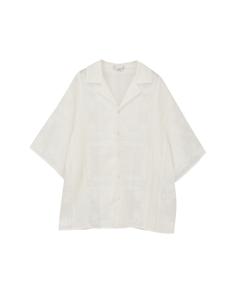 CLANE (�N���l)   10122-4263 EMBROIDERY LACE BOX SHIRTS