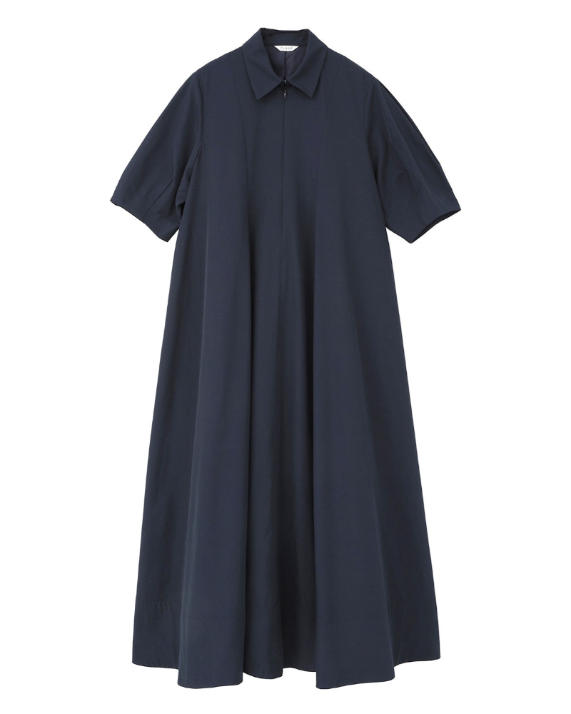 CLANE (�N���l) 10112-5223 HALF ZIP FLARE ONE PIECE