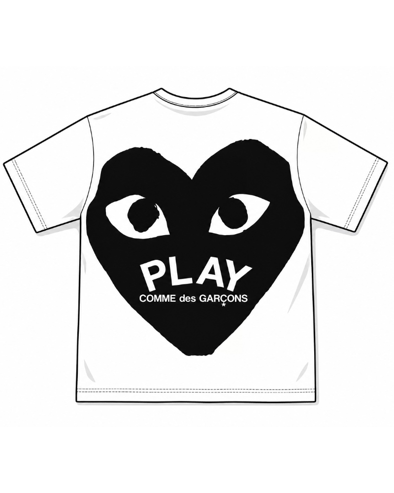 PLAY Comme des Garçons�i�v���C �R���f�M�����\���jAX-T353-051 Back Print T-Shirt (BLACK EMBLEM)