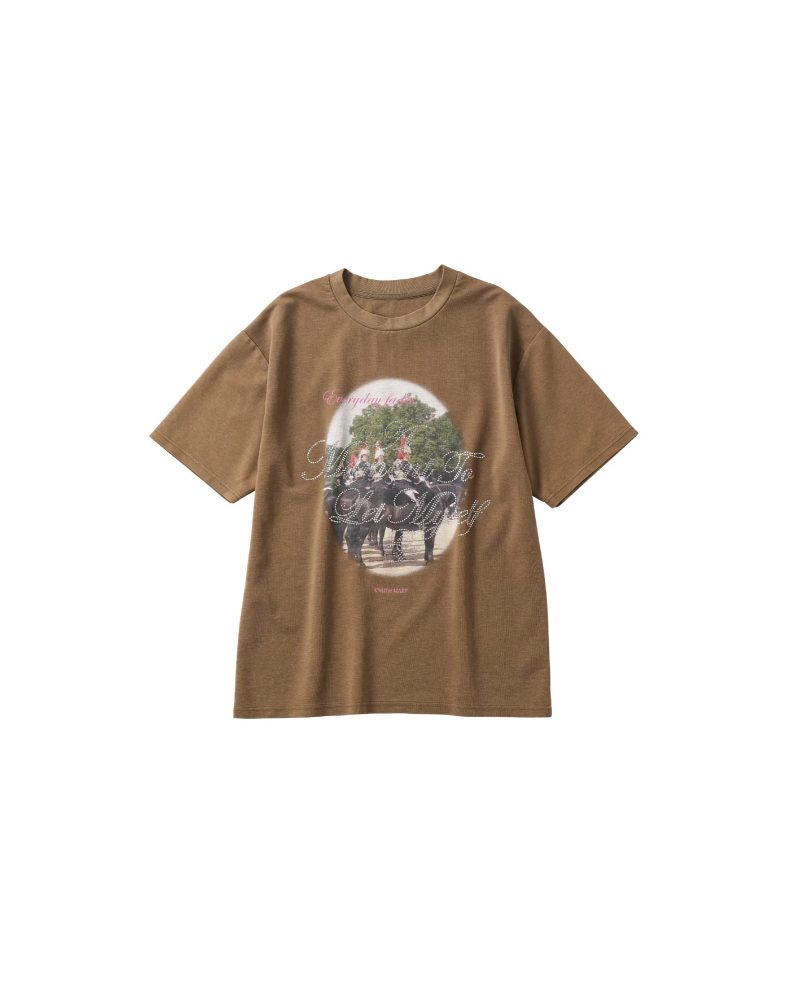 Knuth Marf (�N�k�[�X�}�[�t) KM26SUN05 rhinestone graphic tee(unisex)