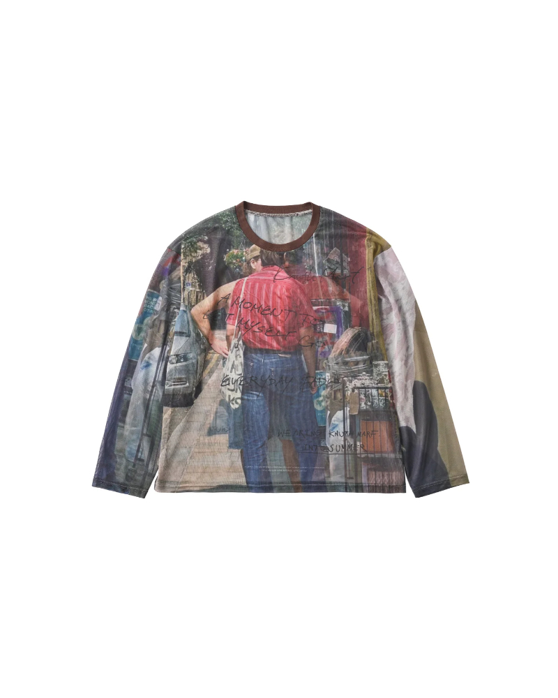 Knuth Marf (�N�k�[�X�}�[�t) KM26SUN09 oji sheer long-sleeve tee(unisex)