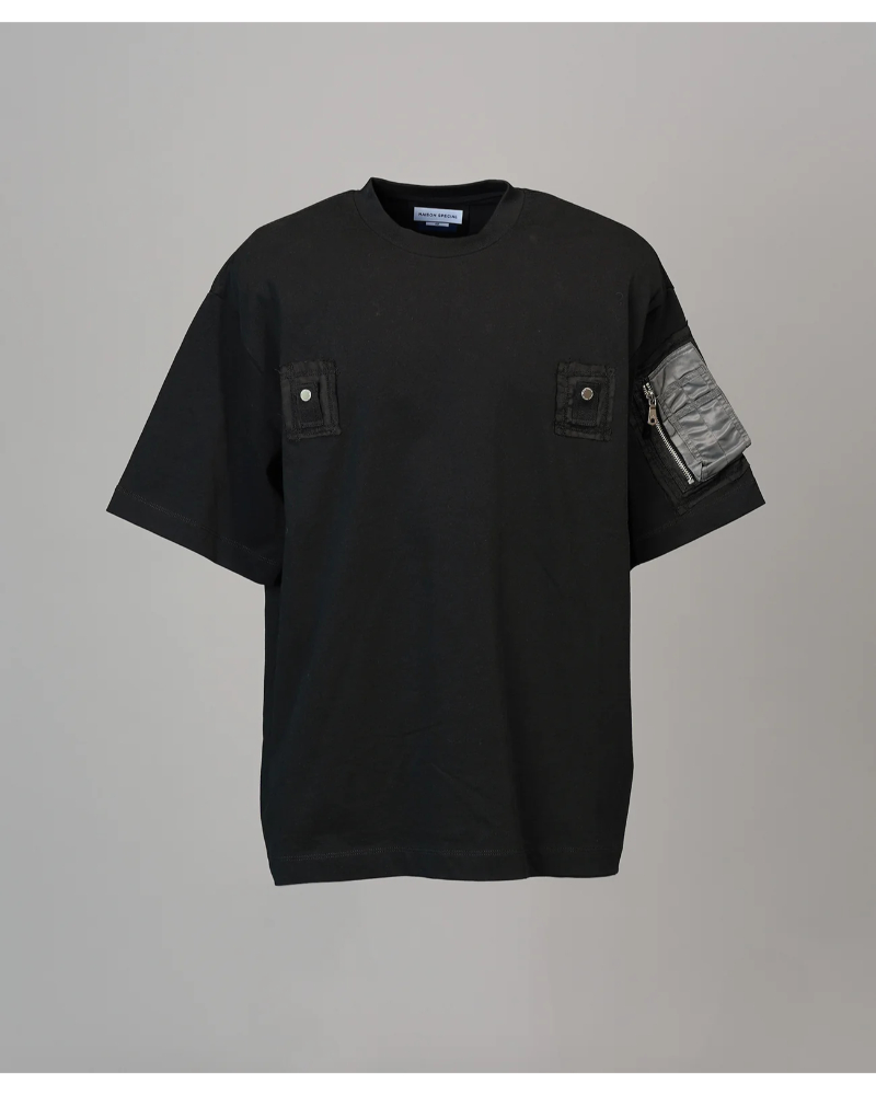  MAISON SPECIAL�i���]���X�y�V�����j11261411604 MA-1 Details Prime-Over Short-sleeved T-shirt