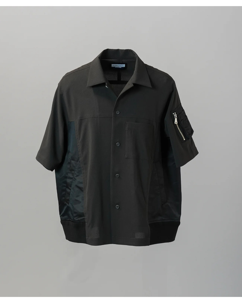  MAISON SPECIAL�i���]���X�y�V�����j11261311633 MA-1 Docking Prime-Over Short Sleeve Shirt