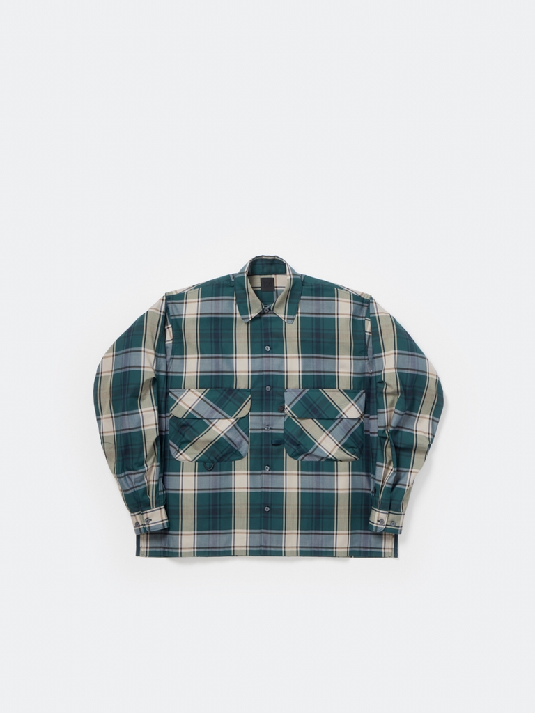 DAIWA PIER39�i�_�C���s�A 39) BE-81026W TECH SPORTS OPEN COLLAR SHIRT L/S BIG TARTAN
