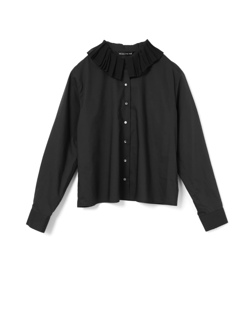 mizuiroind�i�~�Y�C���C���h�j3-230124 pleats collar shirt