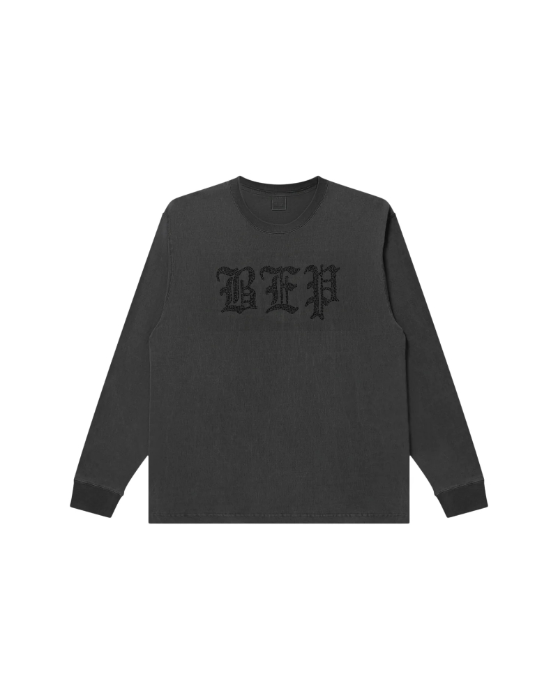 BlackEyePatch�i�u���b�N�A�C�p�b�`�jBEPFW26LT03 RHINESTONED 3 LETTER OE HEAVYWEIGHT L/S TEE