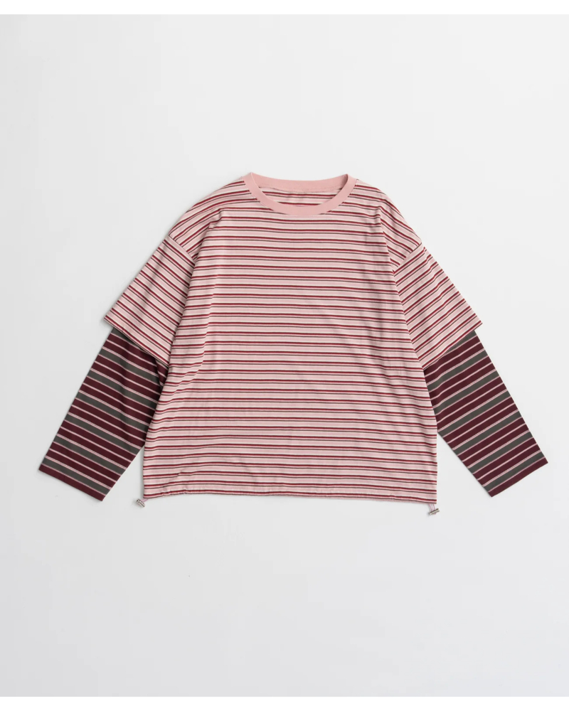 MAISON SPECIAL( ���]�� �X�y�V����) 21262416301 Double Border T-Shirt