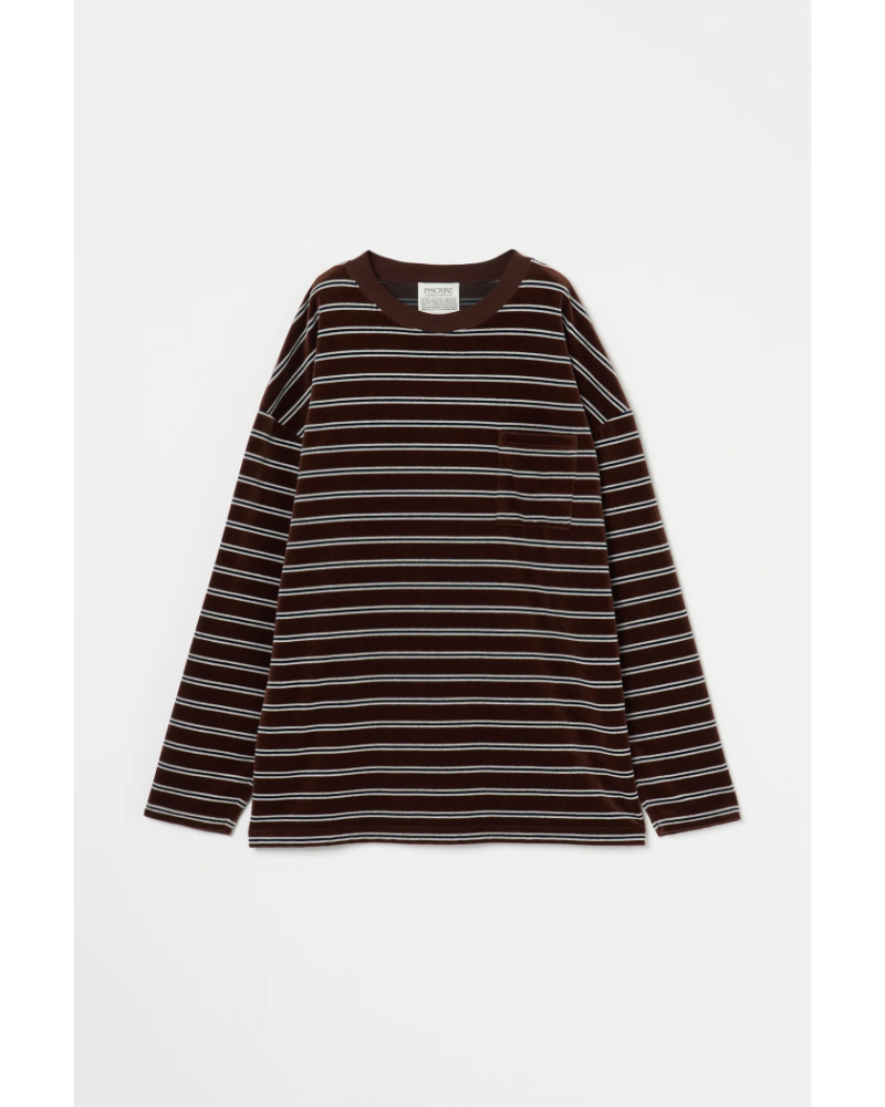 INSCRIRE�i�A���X�N���A) IC262DAI26AWBC12 Velvet Border Long Sleeve Tee�@