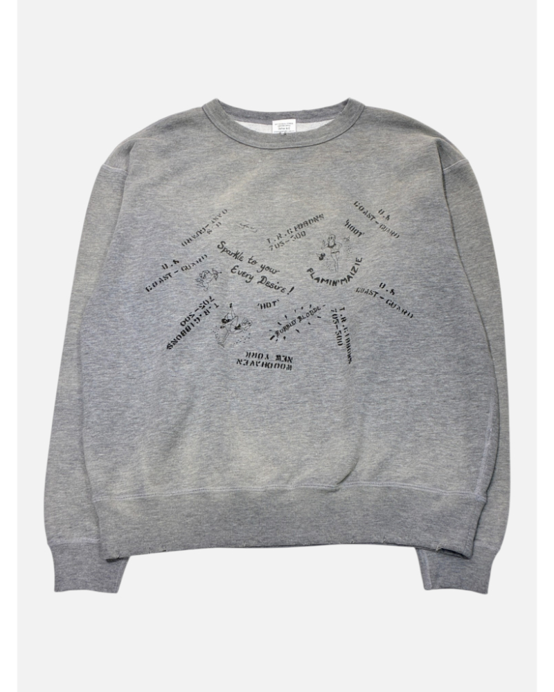 KHA:KI�i�J�[�L�jMIL26FCS3523 DAMAGE SWEAT SHIRT -STENCIL-