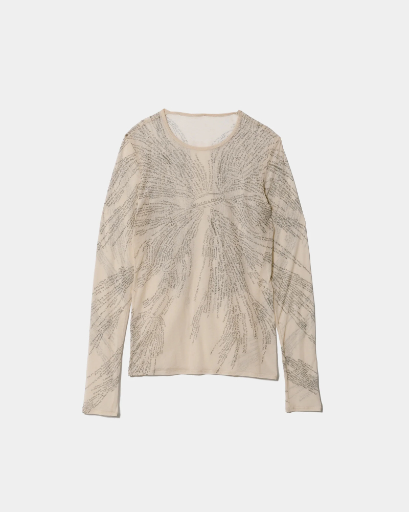 beautiful people (�r���[�e�B�t���s�[�v��)  1636310024 mind map sheer jersey tight-fit crew neck top