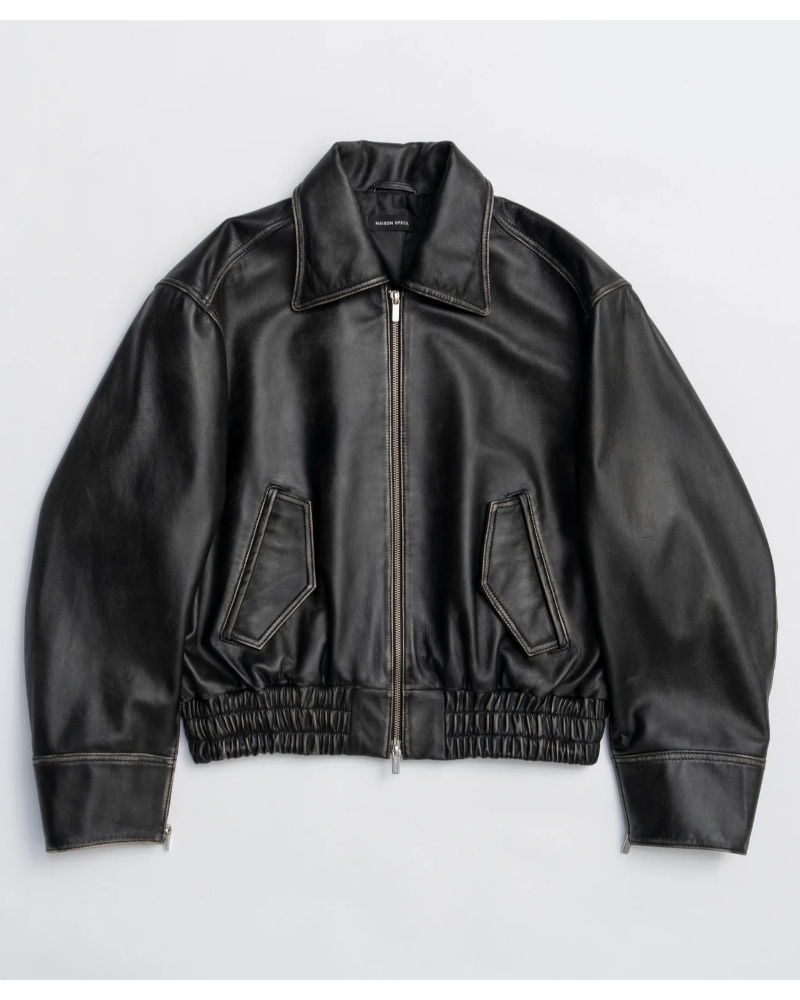 MAISON SPECIAL( ���]�� �X�y�V����) 21252215803 Real Leather Zip Blouson