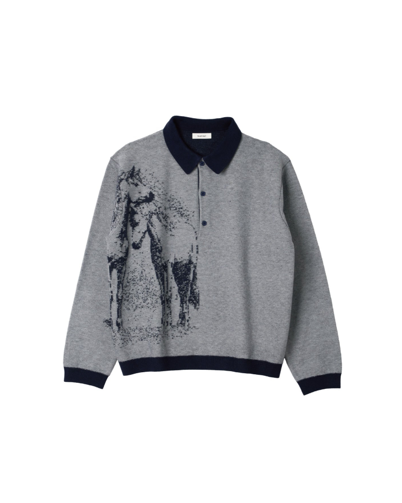 Knuth Marf (�N�k�[�X�}�[�t) KM26AM04 reversible jacquard polo knit