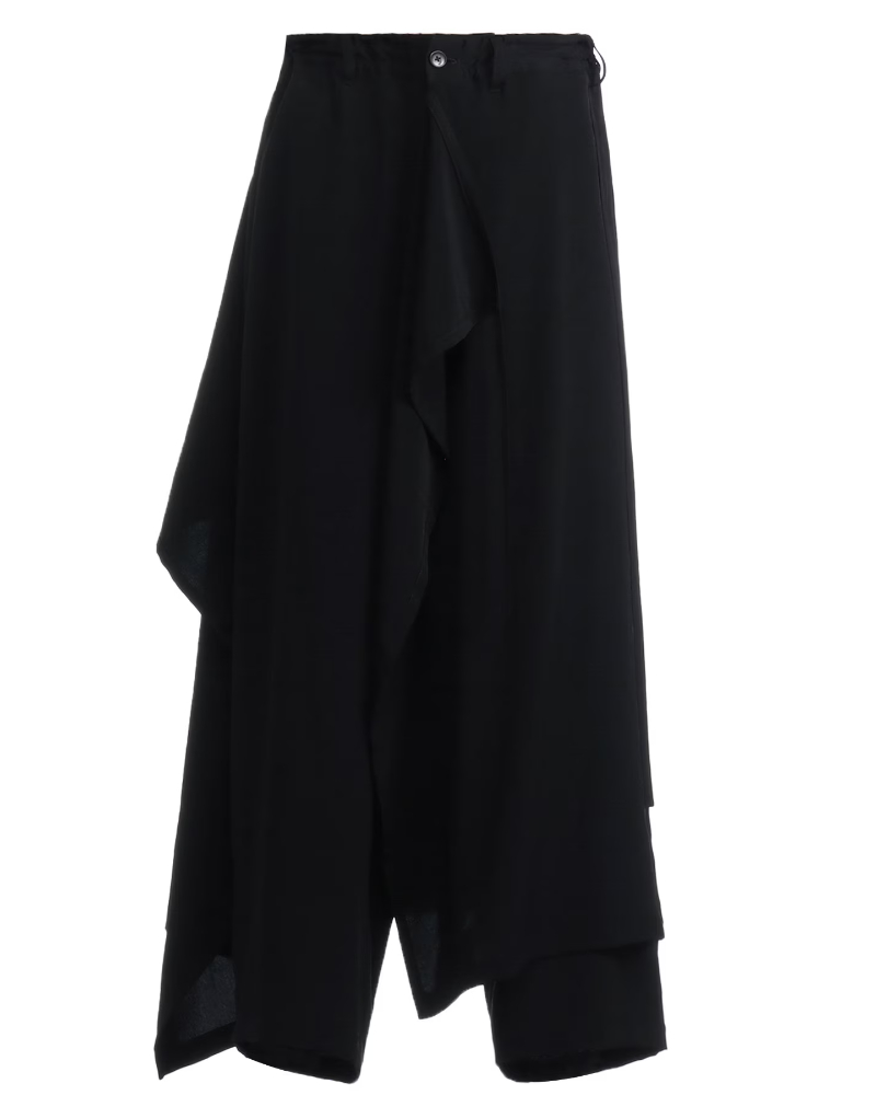 Ground Y�i�O���E���h ���C) GA-P06-500 CREPE DE CHINE BOUND SKIRT PANTS