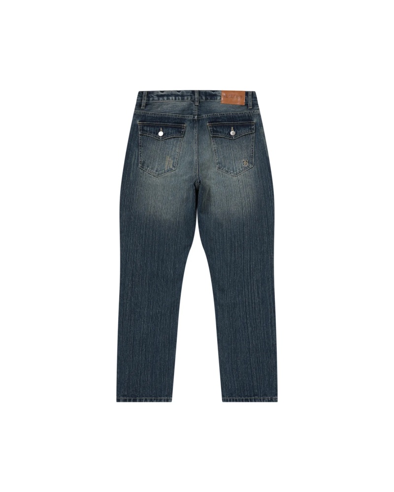 BlackEyePatch�i�u���b�N�A�C�p�b�`�jBEPFW26PA17 LEOPARD FLAP SLIM FIT JEANS